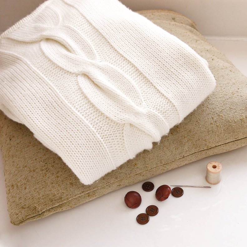Easy Upcycled Sweatshirt Pillow Stuffed with Poly-Fil®