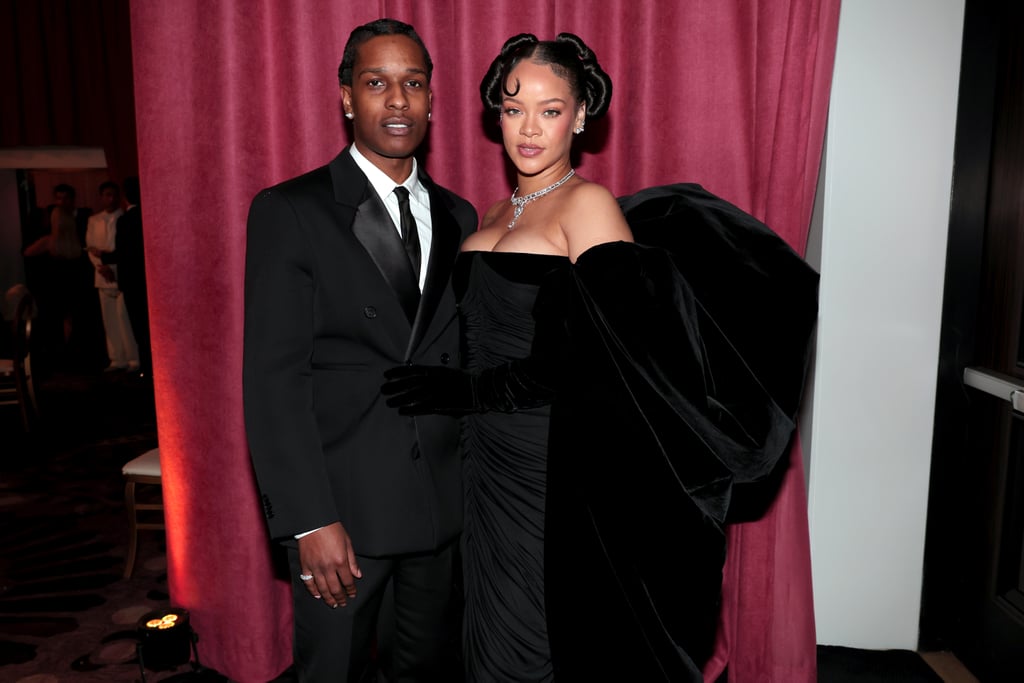 Rihanna and A$AP Rocky at the 2023 Golden Globe Awards