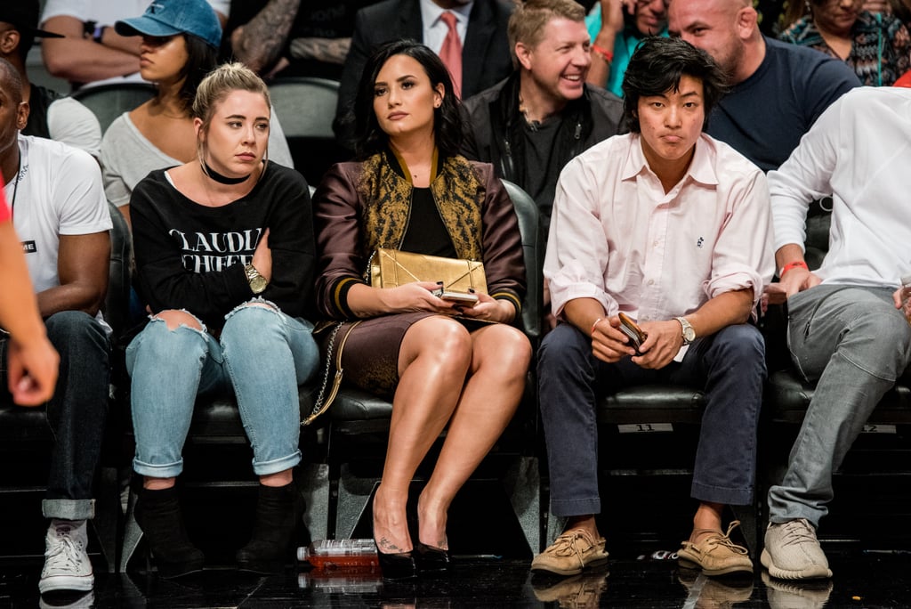 Demi Lovato's Skirt Suit at Basketball Game July 2016