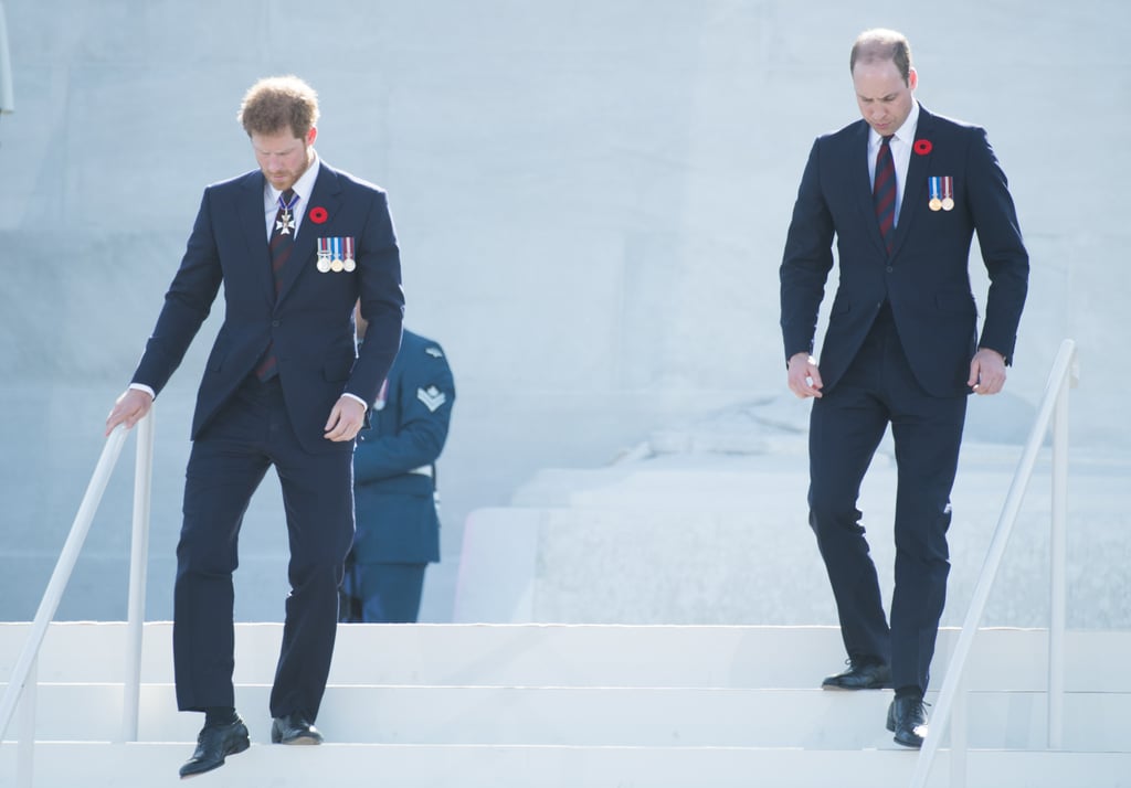 Prince William and Prince Harry at Anniversary of Vimy Ridge