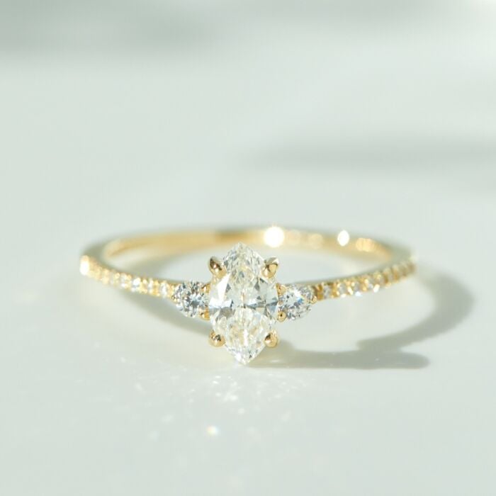 Thin Bands: Coralie Solitaire Ring