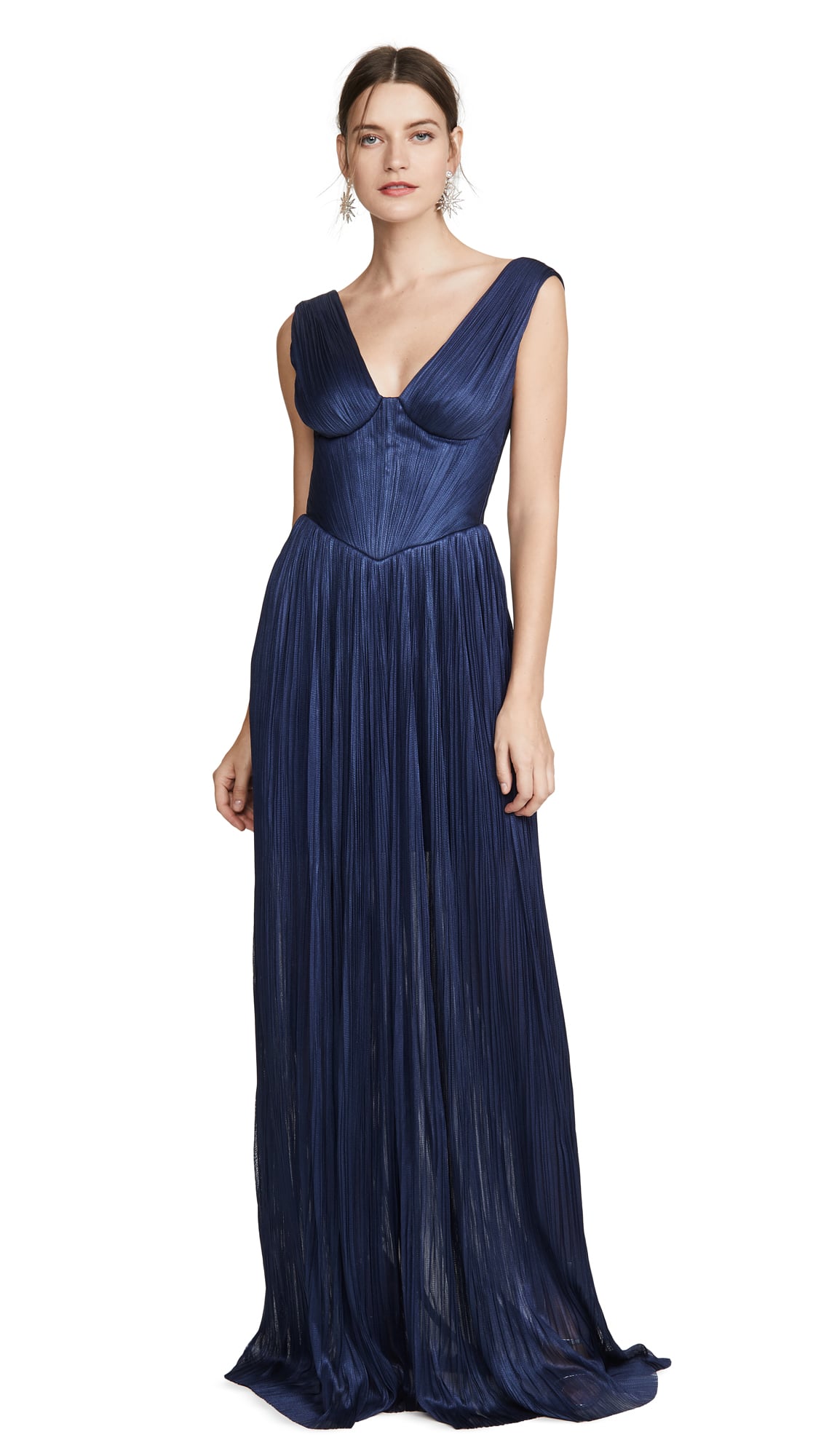Thoughts of hue store navy blue surplice maxi