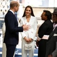 Kate Middleton's White Suit and Statement Earrings Nod to Princess Diana's Style