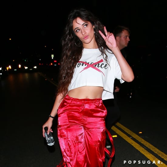 Camila Cabello's Red Silk Cargo Pants Are Holiday Perfect
