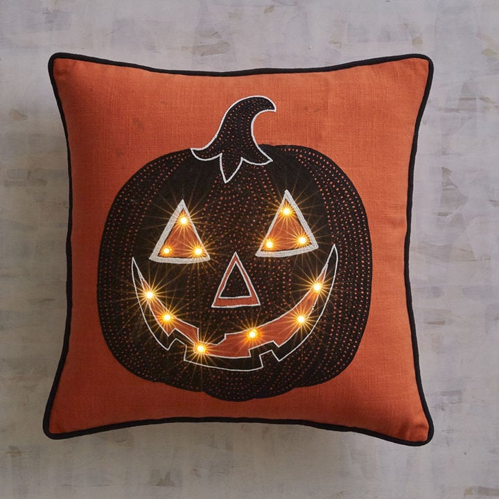 Pier 1 Imports Jacko'Lantern LED LightUp Pillow Halloween Pillows