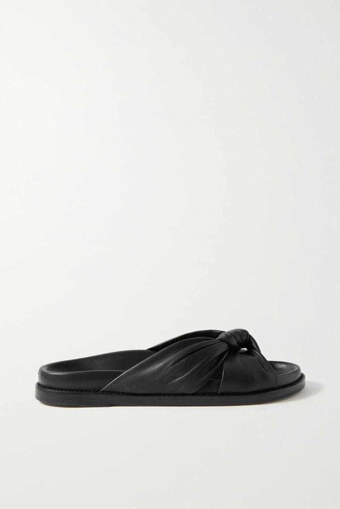 porte & paire quilted leather slides
