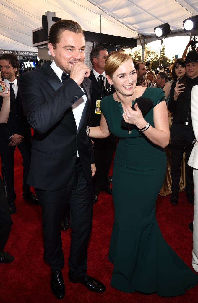 Kate and Leo couldn't contain their laughter at the Screen Actors Guild Awards in 2016. During an interview with E! News on the red carpet, Kate even gave her longtime friend a sweet shout-out by adding, "I've been so focused on Leo and him winning everything and being so excited for him."