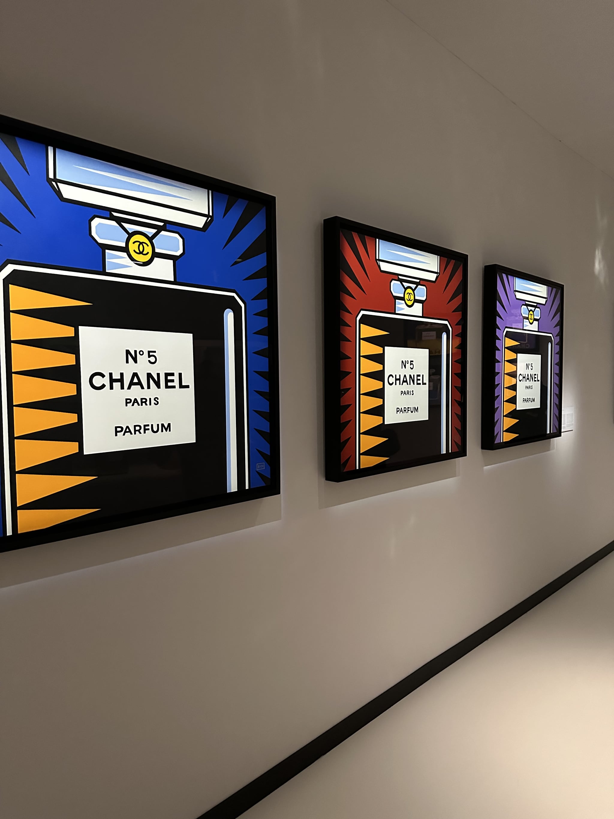 Chanel fragrance exhibit in Paris.