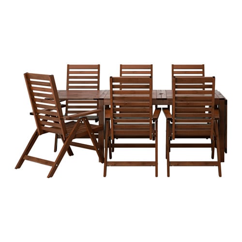 Äpplaro Outdoor Table With 6 Reclining Chairs ($479)