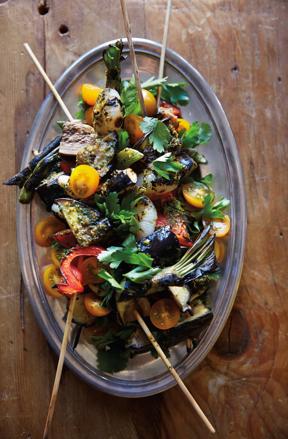 Charred Vegetable Skewers Recipe POPSUGAR Fitness