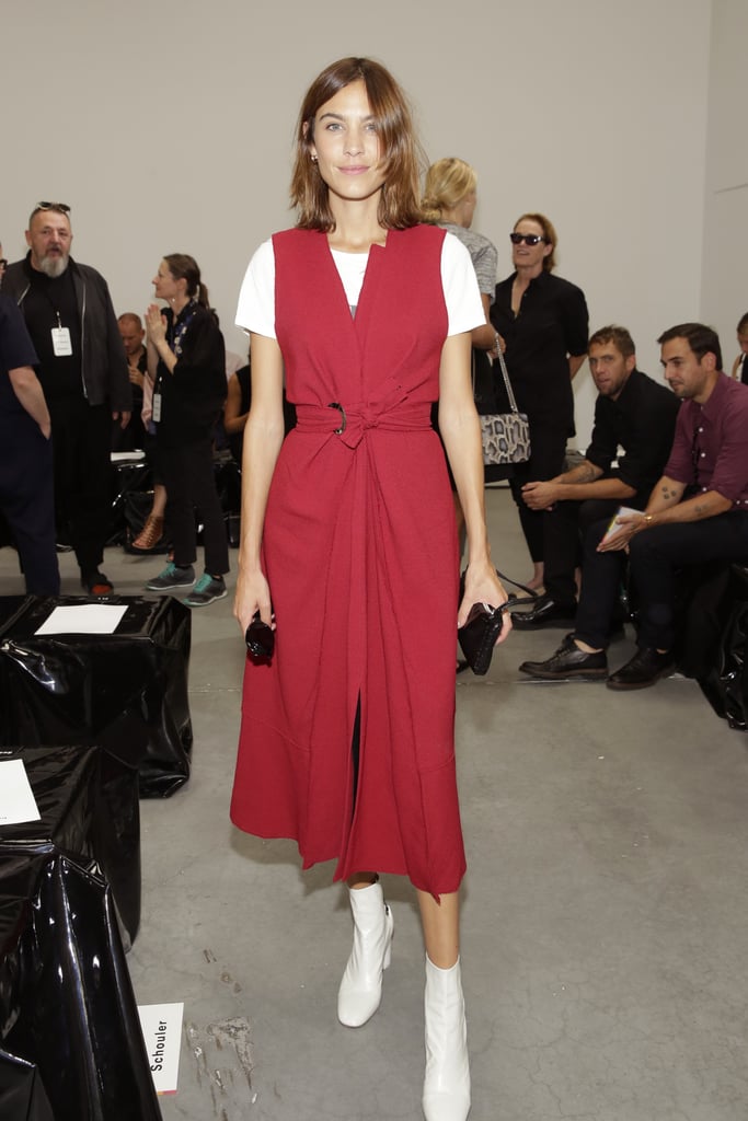 Alexa Chung Celebrities Front Row At New York Fashion Week Spring