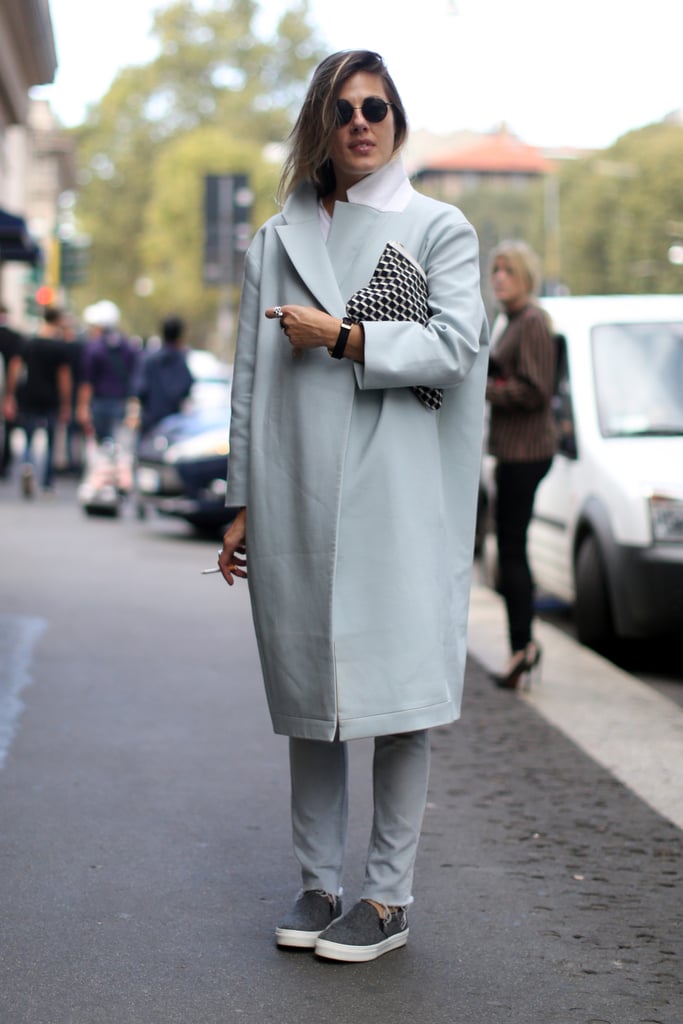 Because dressing for Fashion Week doesn't have to be complicated — top your trousers with a great coat and slip on your favorite skater shoes.
Because dressing for Fashion Week doesn't have to be complicated — top your trousers with a great coat and slip on your favorite skater shoes.