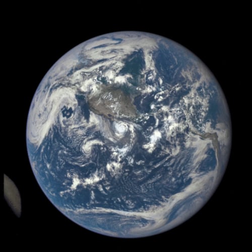 GIF of Moon Crossing in Front of Earth