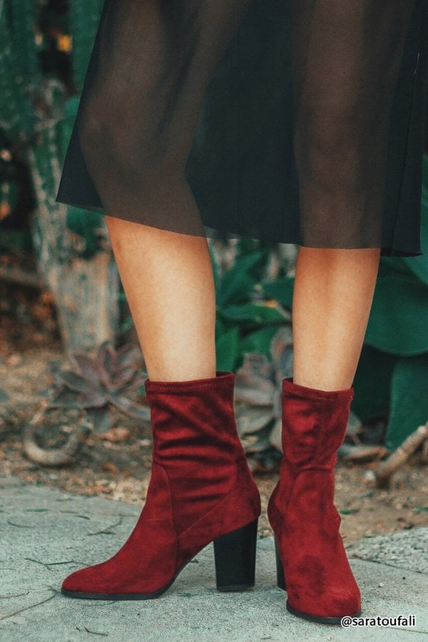 Forever 21 Faux Suede Sock Boots