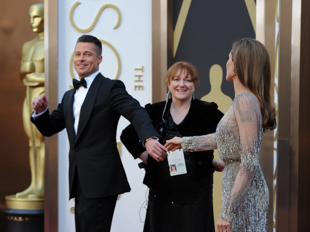Brad Pitt and Angelina Jolie at the 2014 Oscars.