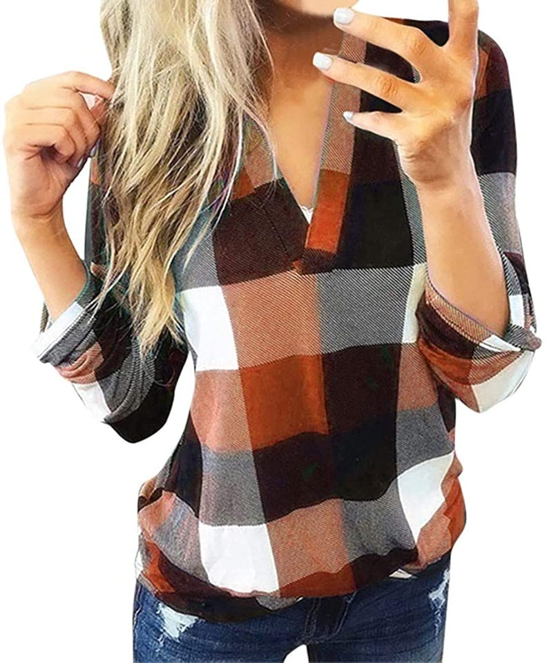 A Plaid Blouse: Murtial Flannel Plaid Shirt