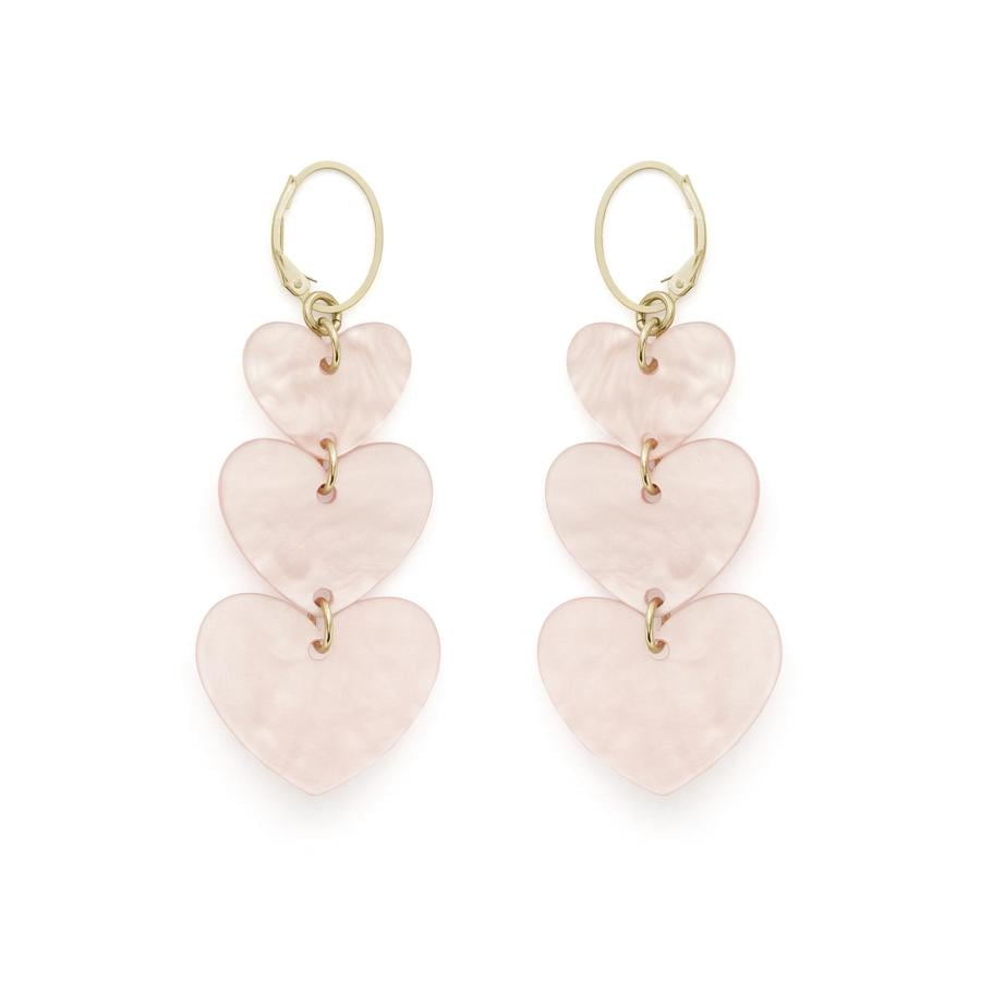 Stella and Bow Dune Heart Hoop Earrings