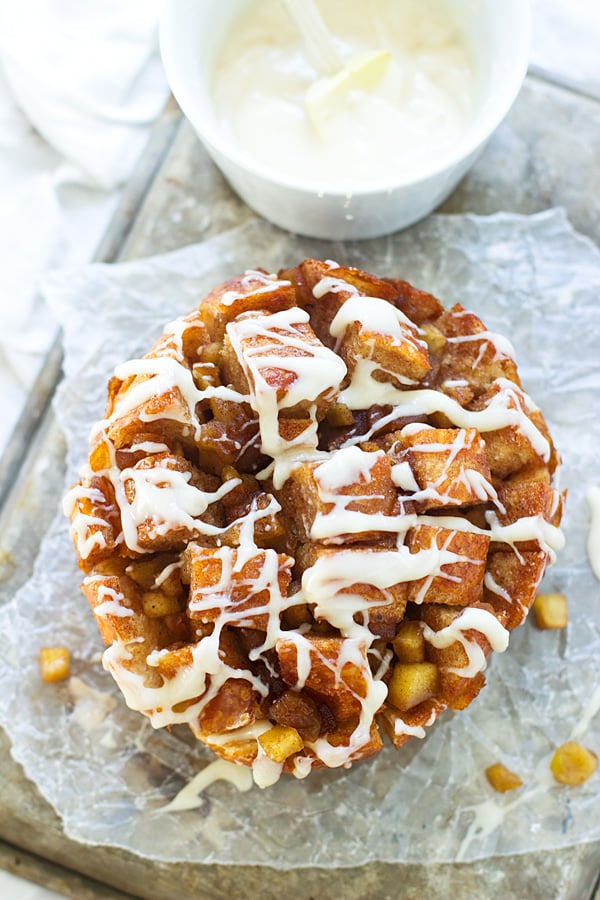 Caramel Apple PullApart Bread With Cream Cheese Frosting Recipes