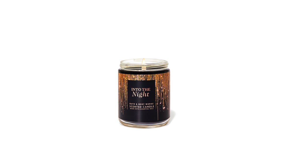 Into the Night Single Wick Candle Bath & Body Works Holiday Candles