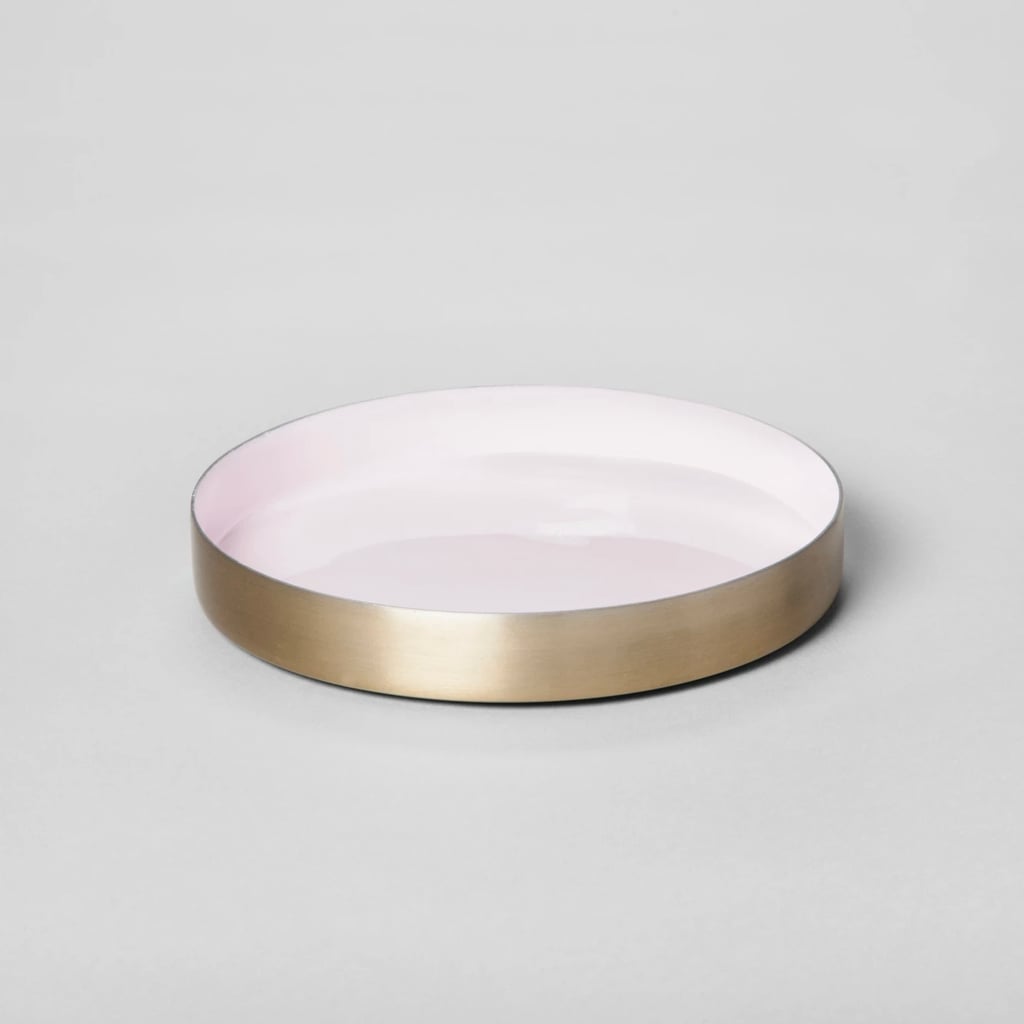 Enamel Tray Small Gold/Pink