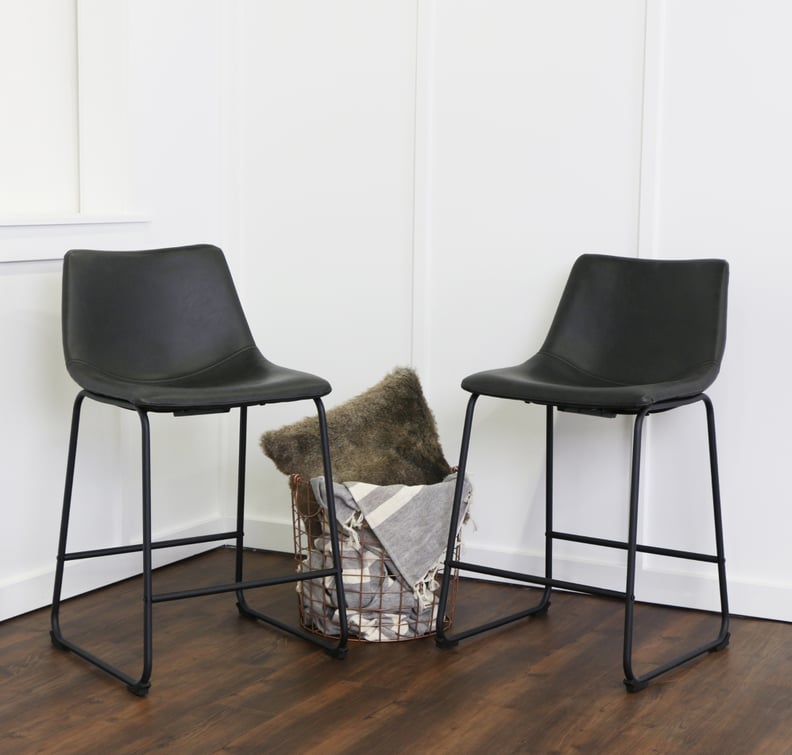Forest Gate Faux Leather Stools (Set of 2)