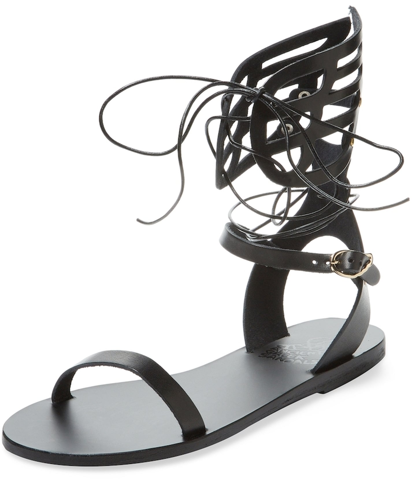 Gwyneth Paltrow Black Ankle-Wrap Sandals | POPSUGAR Fashion