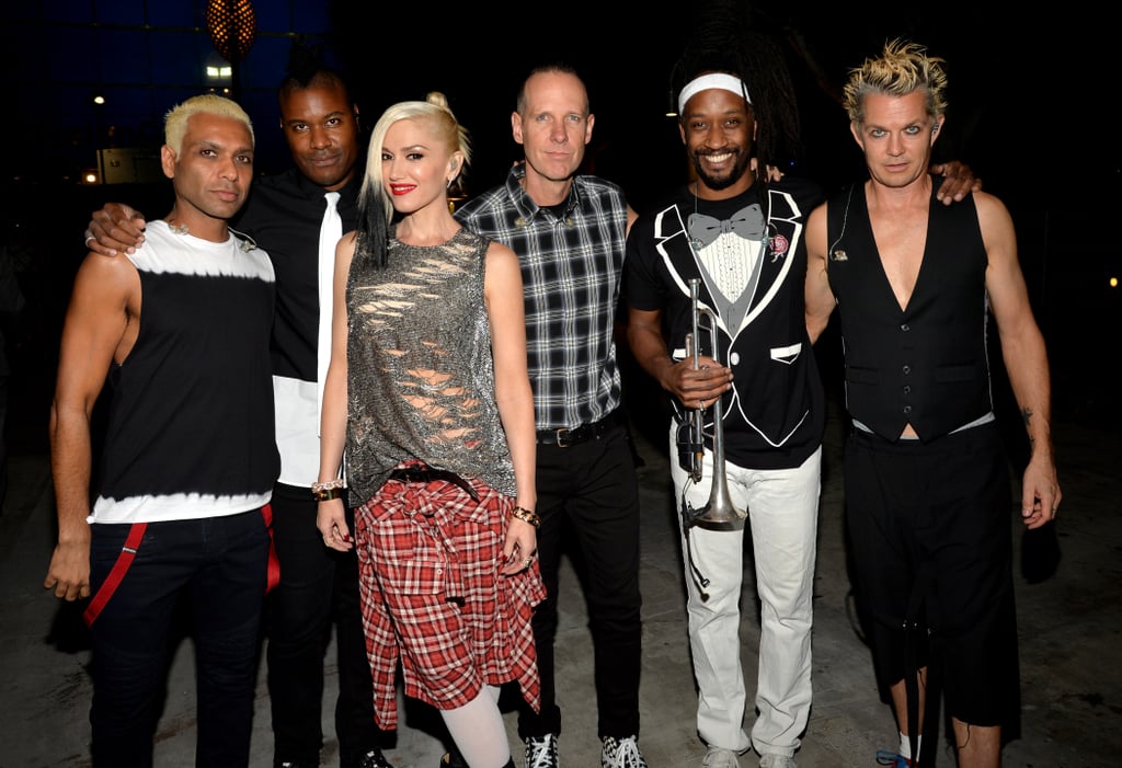 Gwen Stefani and her No Doubt bandmates — Tony Kanal, Tom Dumont, and Adrian Young — hung out with musicians Gabrial McNair and Stephen Bradley at the City of Hope Spirit of Life Gala in West Hollywood, CA, on Thursday. The group also treated guests to a performance.