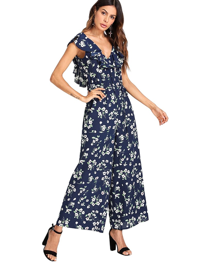 Romwe Floral Jumpsuit