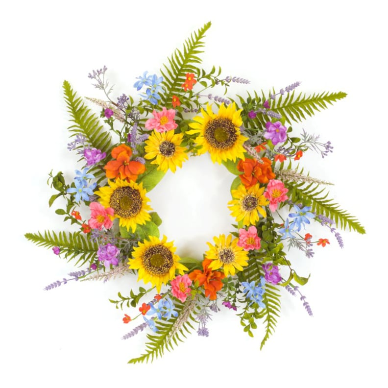 August Grove Mixed Floral Wreath