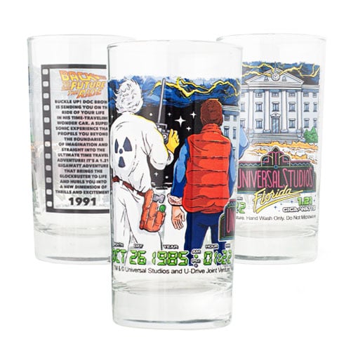 Universal Studios Retro Back to the Future Collectible Glass