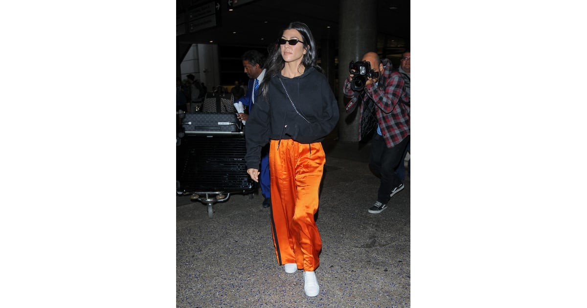 Instead of plain gray sweats, Kourtney upped her outfit ...