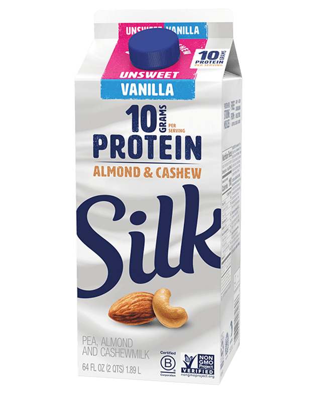 Silk Unsweetened Vanilla Protein Almond and Cashew Milk
