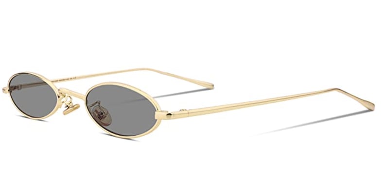 FEISEDY Vintage Oval Slender Small Sunglasses