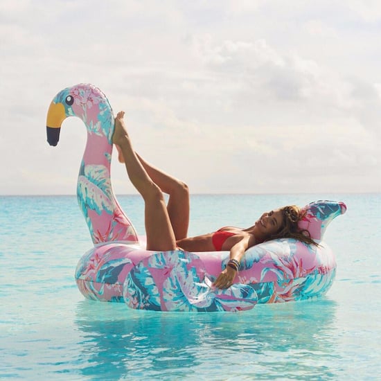 Floral Flamingo Pool Float