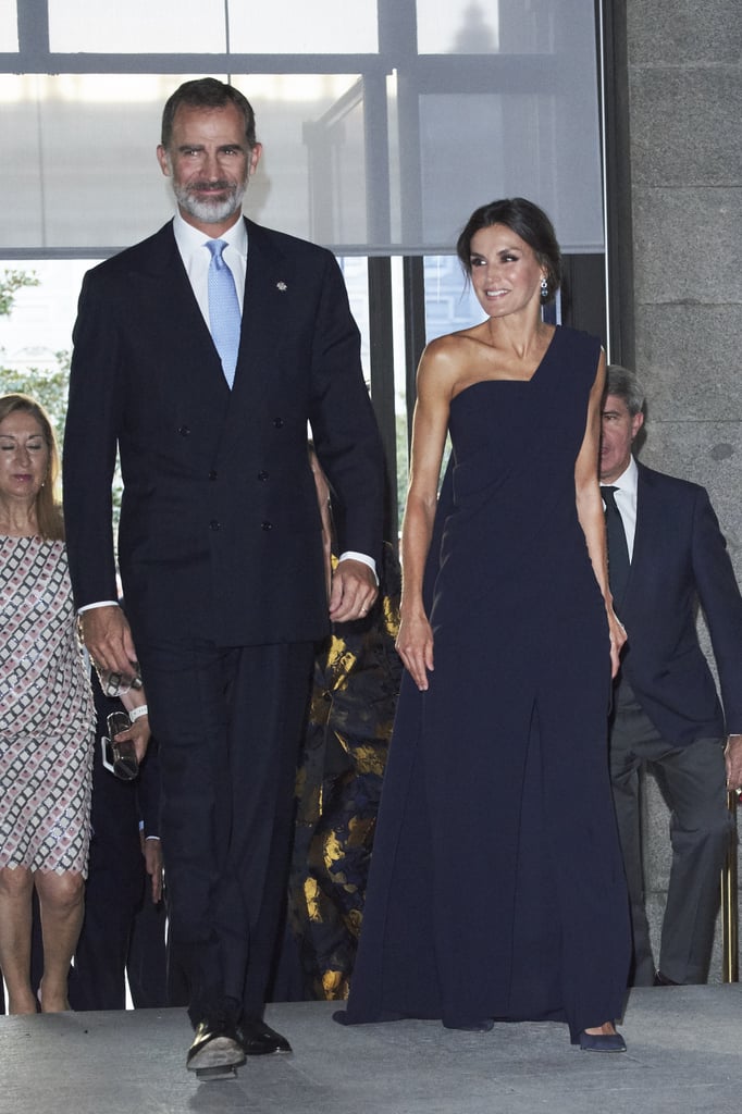 Queen Letizia's Navy Jumpsuit September 2018