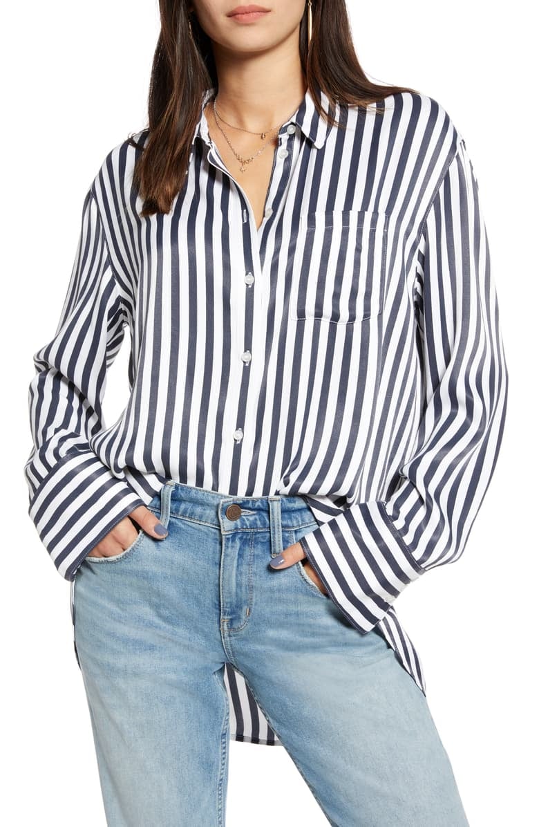 Treasure & Bond Stripe Boyfriend Shirt