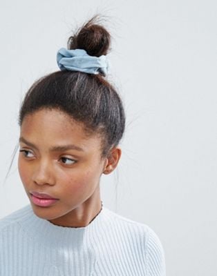 Monki Denim Wash Scrunchie