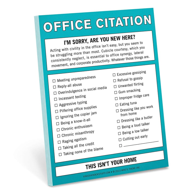 A Funny Notepad: Knock Knock Office Citation Nifty Note