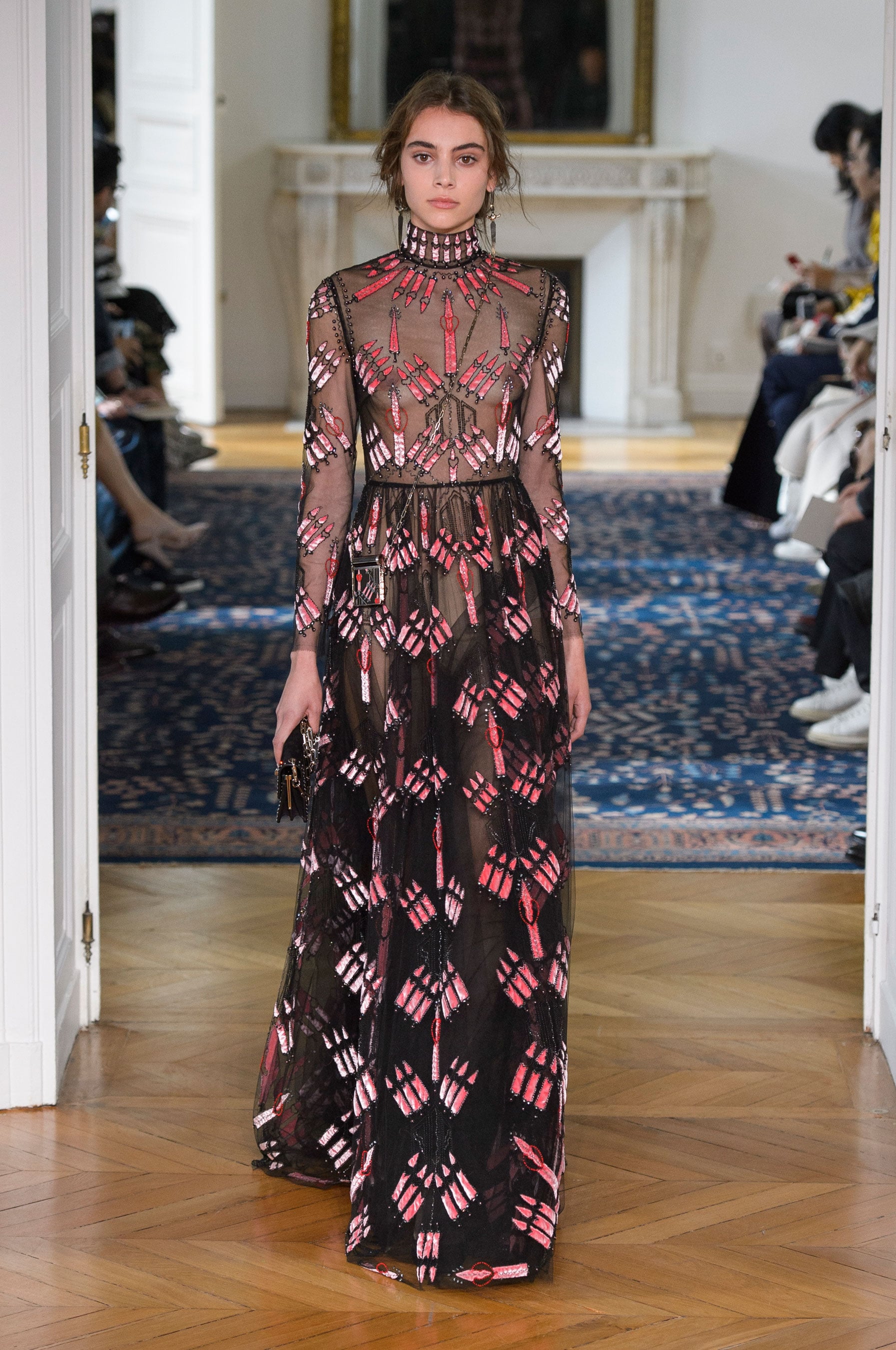 The Valentino Spring 2017 collection debuted at Paris Fashion Week on Sienna Miller Up Her Spring '17 Gowns Faster Than You Can Say Lanvin | POPSUGAR Fashion Photo 65