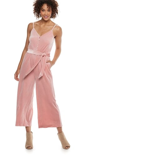 POPSUGAR Velvet Wide-Leg Jumpsuit