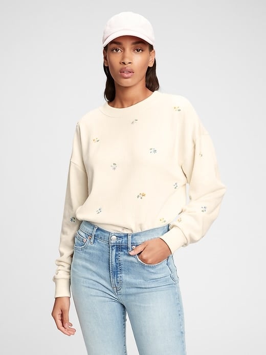 Gap Fleece Crewneck Drop Shoulder Sweatshirt