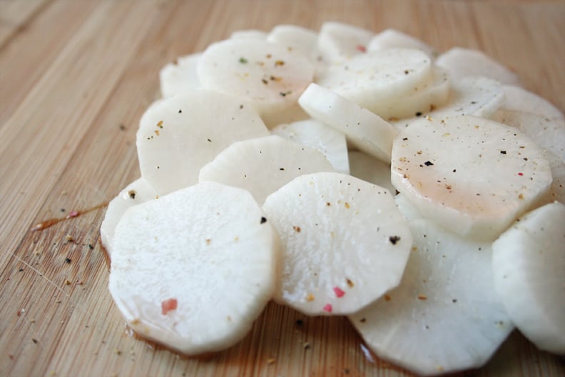 Daikon, Umeboshi Vinegar, and Black Pepper