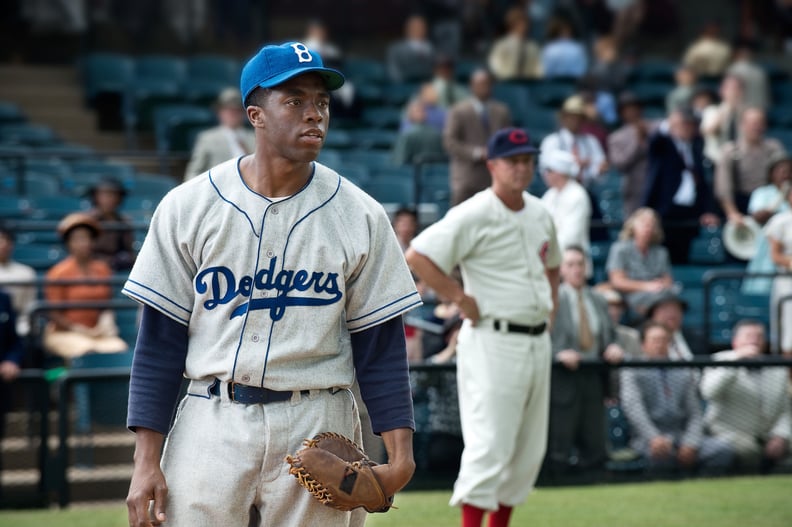 42, (aka FORTY-TWO), Chadwick Boseman as Jackie Robinson, 2013. Ph: D. Stevens/Warner Bros. Pictures/courtesy Everett Collection