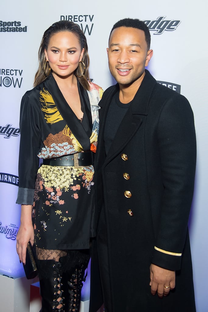 Chrissy Teigen had husband John Legend by her side as she celebrated her appearance in this year's Sports Illustrated Swimsuit Issue at a special launch party in NYC on Thursday night. The model, who graces the pages for the eighth time, showed off her gorgeous grin as she and John posed for photos together and with mother-daughter duo Christie Brinkley and Sailor Brinkley-Cook, who both also show off their bikini bodies in the annual issue. Chrissy has been open about her nervousness with posing for Sports Illustrated this year, as it's the first time she's done "bikini stuff" since giving birth to her and John's daughter, Luna; while at first she told editor MJ Day that she "would only shoot one-pieces," Chrissy quickly fell back into her comfort zone and slipped into some seriously sexy bikinis. Keep reading to see photos from her night out.

    Related:

            
            
                                    
                            

            John Legend Is "Proud" to Be Married to a Badass Feminist Like Chrissy Teigen