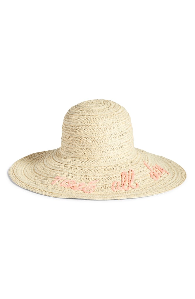 Nordstrom Wordplay Floppy Straw Sun Hat