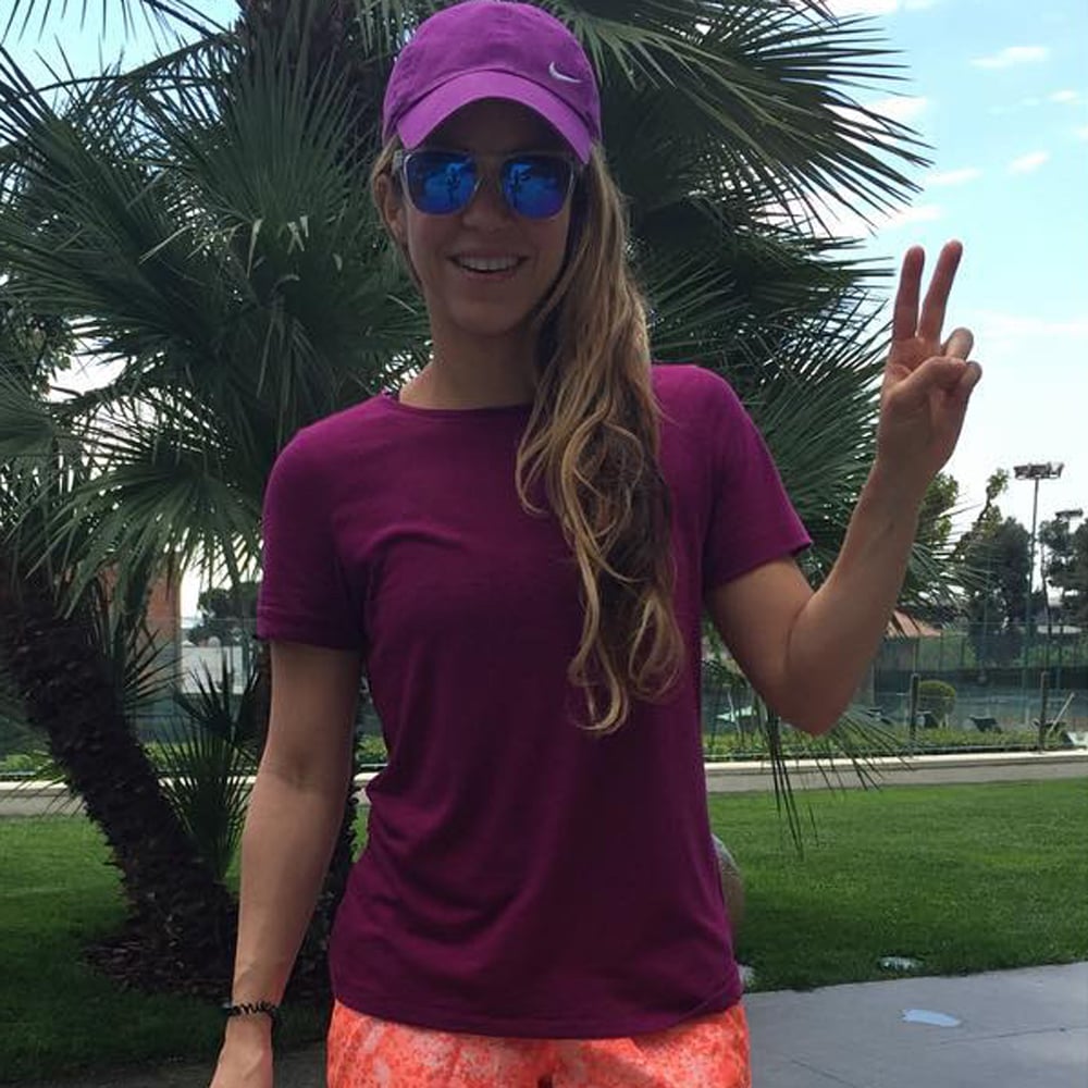 Shakira Wearing Colorful Activewear
