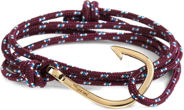 Miansai Red Gold Plated Hook Rope Bracelet ($71)