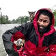 This Photo of a Man Rescuing His Kitten During Hurricane Florence Proves There's Good in This World