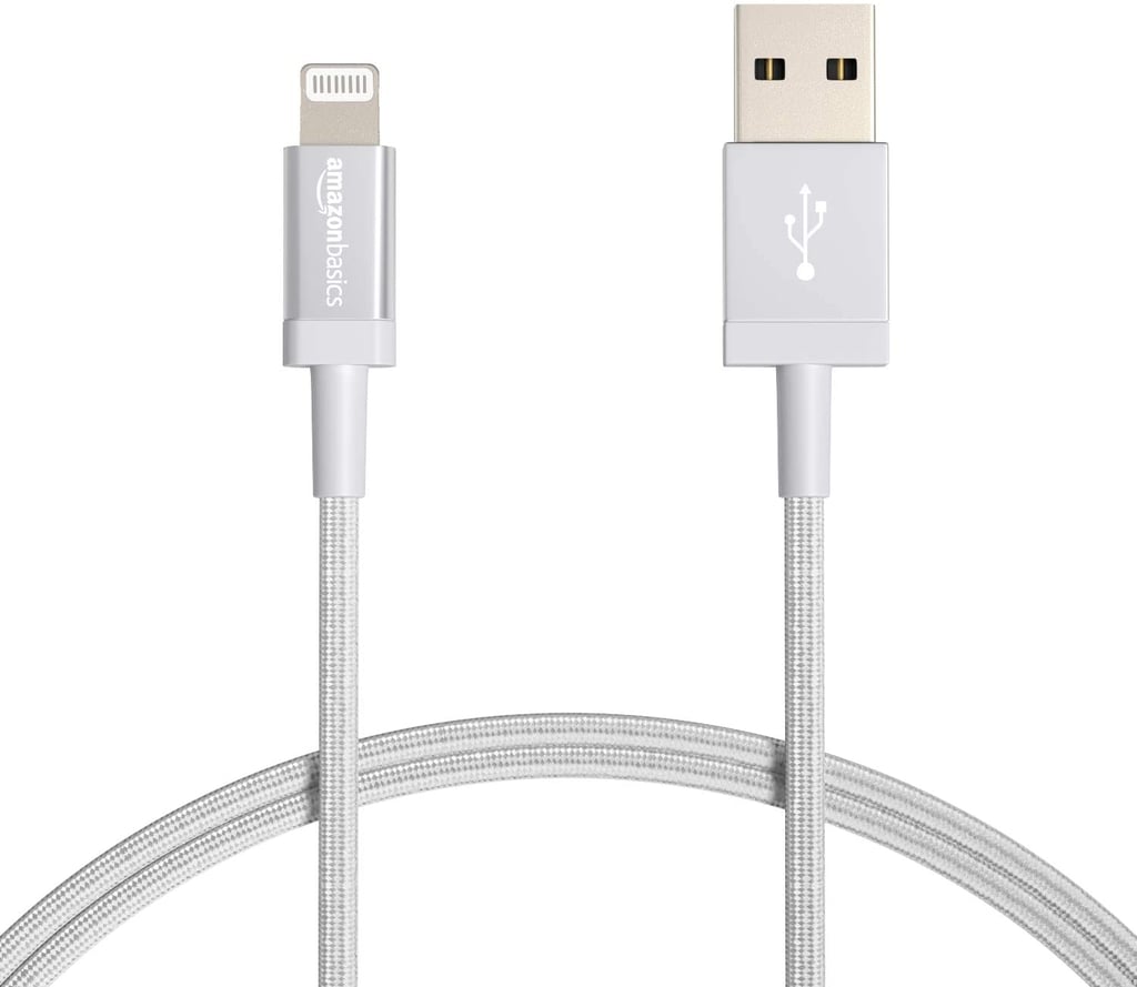 A USB-Compatible iPhone Charging Cable: Amazon Basics Nylon USB-A to Lightning Cable Cord