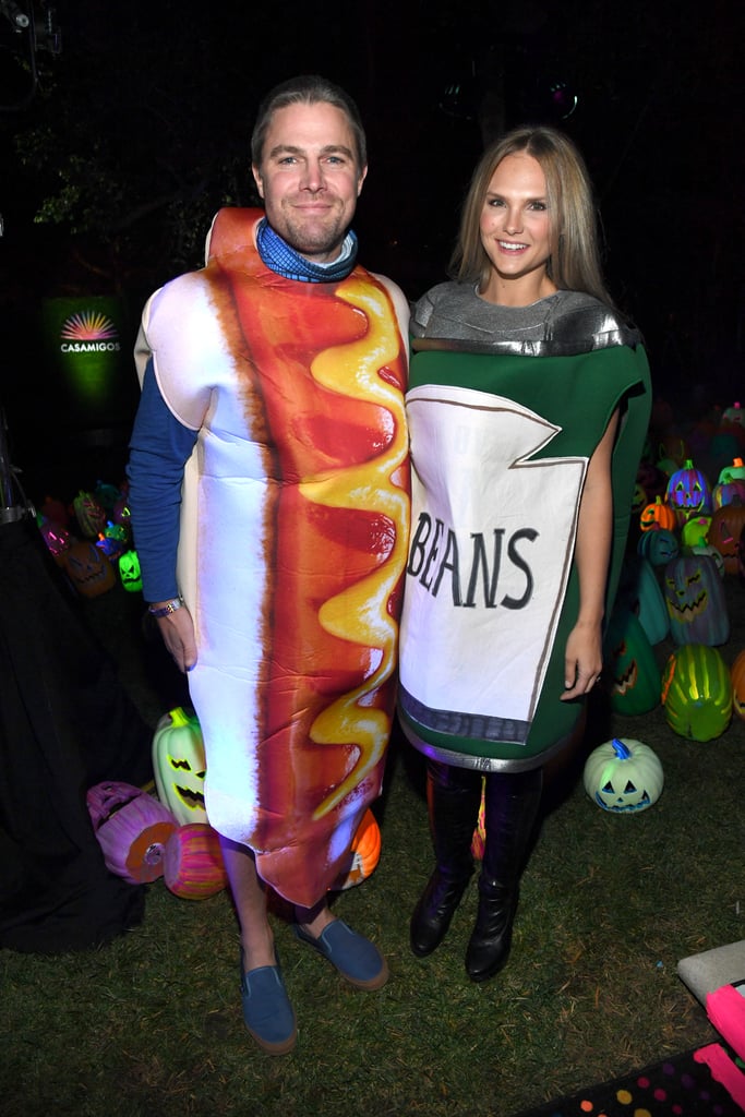 Stephen Amell and Cassandra Jean as a Hot Dog and Beans